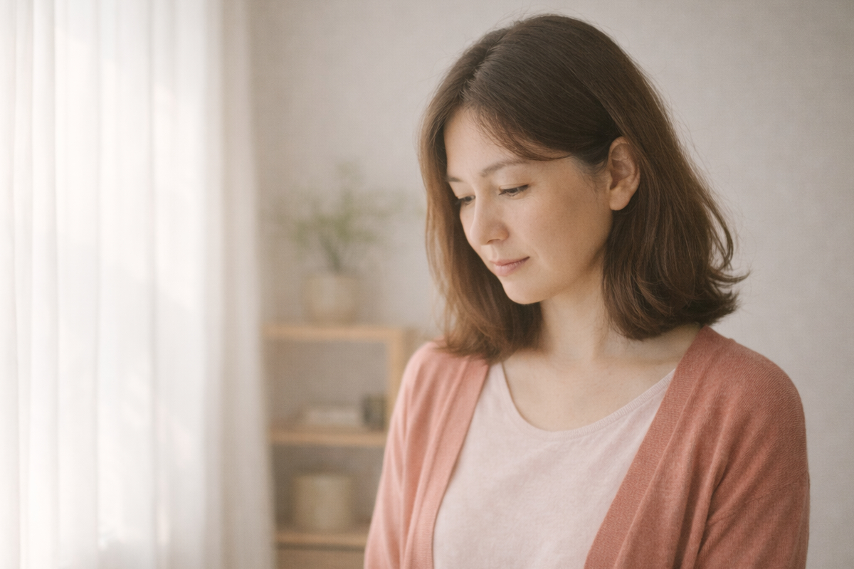 カーテン越しのやわらかい光が差し込む室内