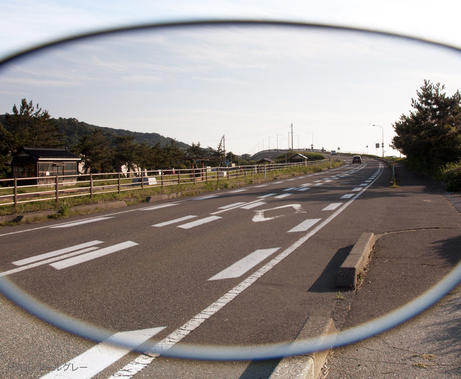 レンズカラー：HYDE ライトスモーク ハーフの見え方