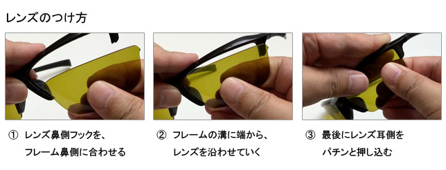 レンズのつけ方