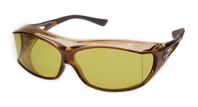 オーバーサングラス AXE SG605P-LBR MG　マヅメグリーン