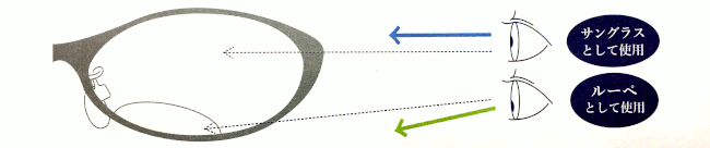 キュートプラス　ルーペ部見え方
