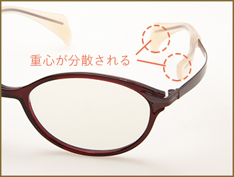 重心が分散される