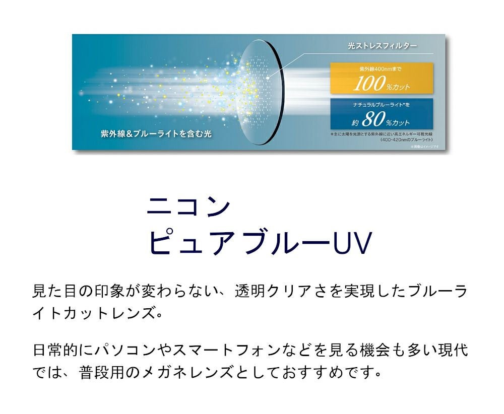ニコン　ピュアブルーUV レンズ